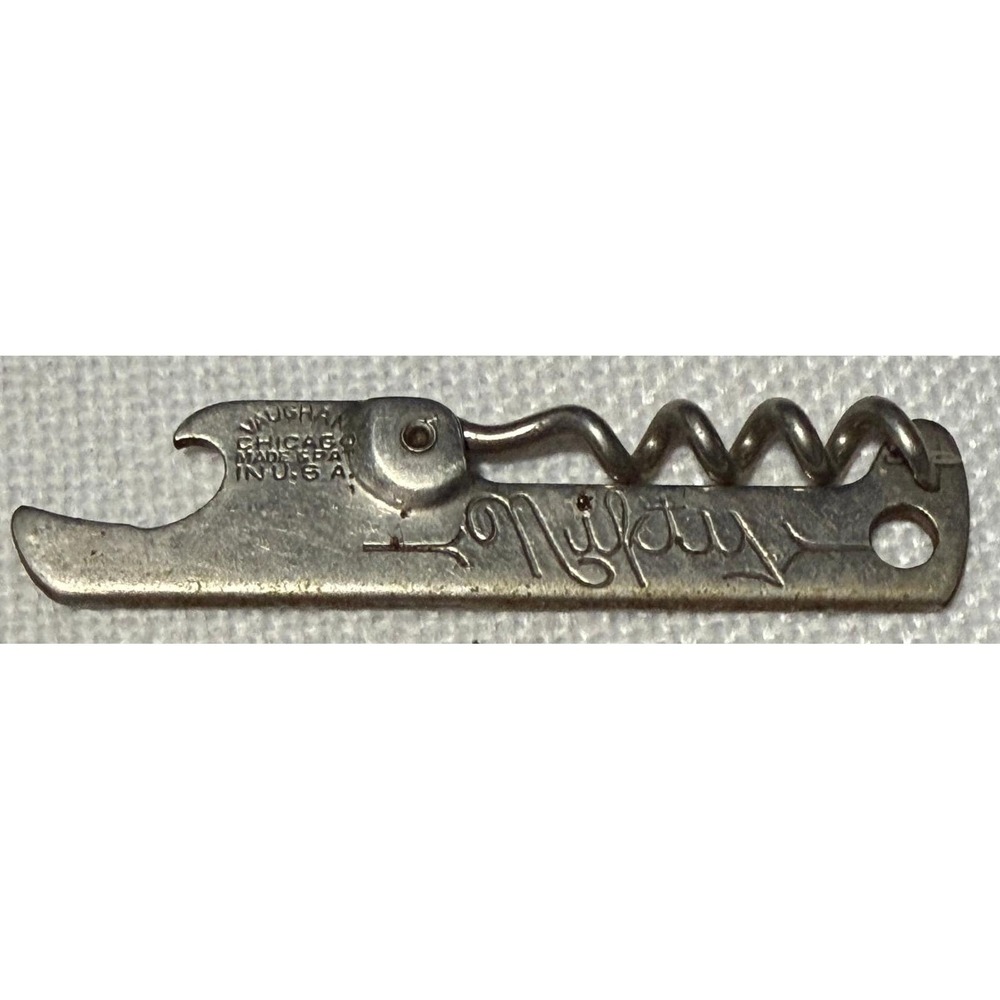 Vintage Vaughan Chicago Nifty Bottle Opener Corkscrew Multi Tool Made in USA